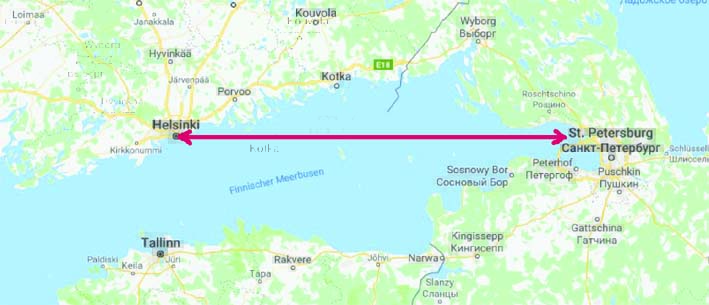 Schiffreise von Helsinki nach St. Petersburg - visumfrei bei max. 3 Tagen Aufenthalt in St. Petersburg